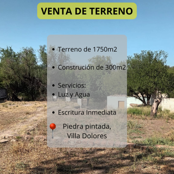 ¡Oportunidad única en Piedra Pintada, Villa Dolores!
